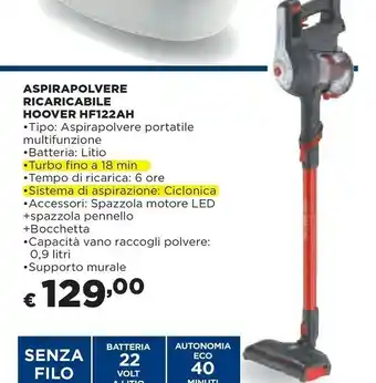 Ipercoop Hoover Scopa elettrica offerta