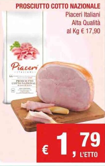 Crai Piaceri Italiani Prosciutto Cotto Nazionale Alta Qualità offerta