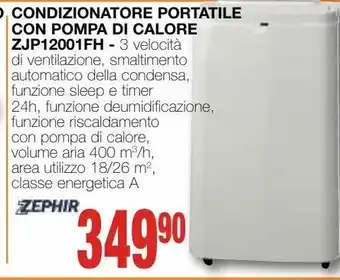 Mondo Brico Condizionatore portatile con pompa di calore zjp12001fh offerta