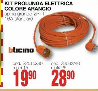 Mondo Brico Kit prolunga elettrica colore arancio offerta