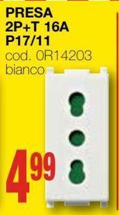 Mondo Brico Presa 2p+t 16a p17/11 offerta