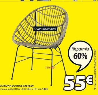 JYSK Poltrona lounge offerta