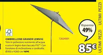 JYSK Ombrellone grande offerta