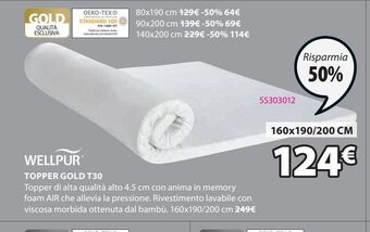 JYSK Topper gold t30 offerta