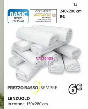JYSK Lenzuola offerta