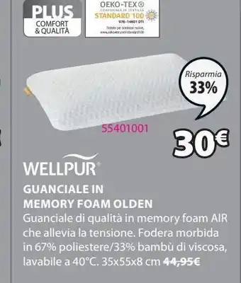 JYSK Guanciale in memory foam offerta