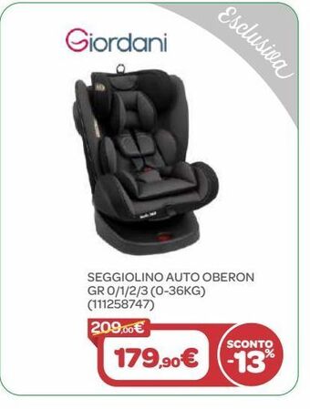 Bimbo Store Seggiolino auto oberon offerta