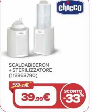 Bimbo Store Scaldabiberon + sterilizzatore chicco offerta