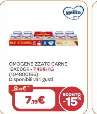 Bimbo Store Omogeneizzato carne mellin offerta