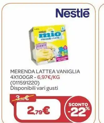 Bimbo Store Merenda latte vaniglia nestlé offerta