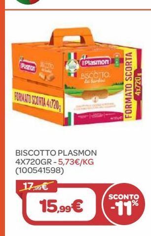 Bimbo Store Biscotto plasmon offerta