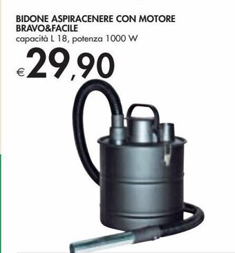 Bennet Bidone aspiracenere con motore bravo&facile offerta