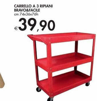 Carrello a 3 ripiani bravo&facile