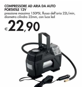 Bennet Compressore ad aria da auto portatile 12v offerta