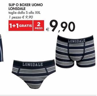 Slip o boxer uomo lonsdale