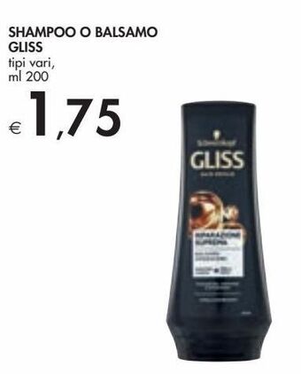 Shampoo o balsamo gliss