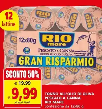 Il Gigante Tonno all'olio di oliva pescato a canna offerta
