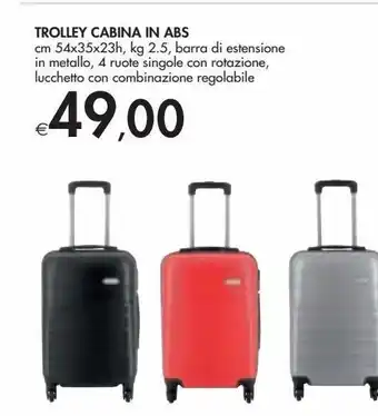 Trolley cabina in abs