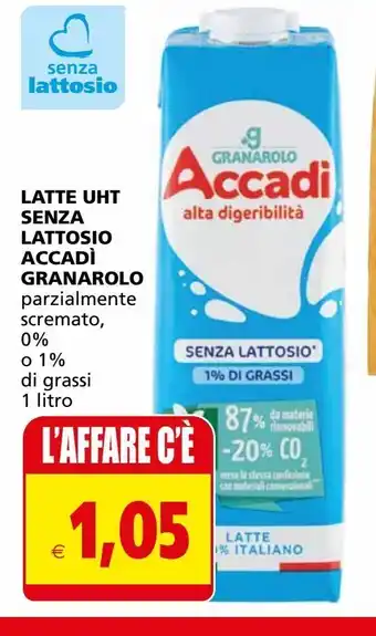 Il Gigante Latte uht senza lattosio accadì granarolo offerta