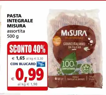 Il Gigante Pasta integrale misura offerta