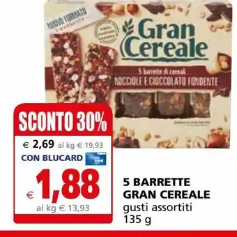 Il Gigante 5 barrette gran cereale offerta