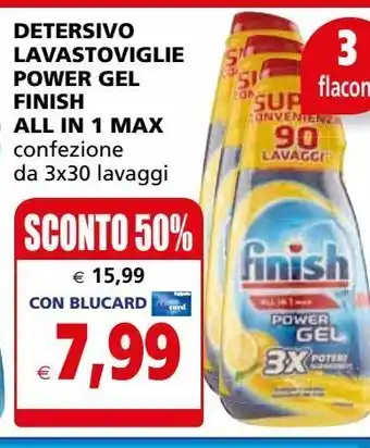 Il Gigante Detersivo lavastoviglie power gel finish all in max offerta