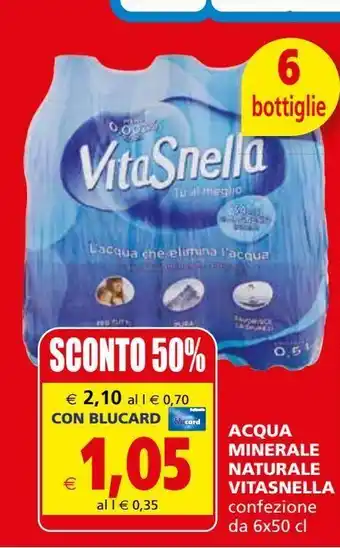 Acqua minerale naturale vitasnella
