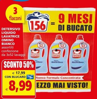 Il Gigante Detersivo liquido lavatrice omino bianco offerta