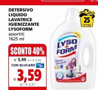 Il Gigante Detersivo liquido lavatrice igienizzante lysoform offerta