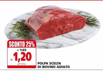 Il Gigante Polpa scelta di bovino adulto offerta