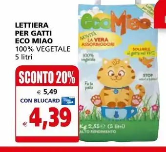 Il Gigante Lettiera per gatti eco miao offerta
