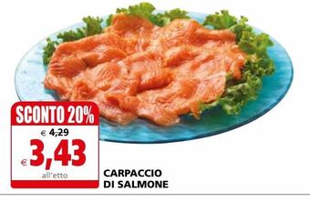 Il Gigante Carpaccio di salmone offerta