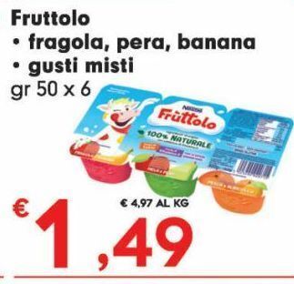 Despar Fruttolo -fragola, pera .banana -gusti misti offerta