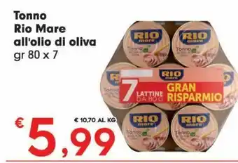 Despar Tonno rio mare all'olio di oliva offerta