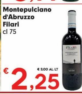 Despar Montepulciano d'abruzzo filari offerta