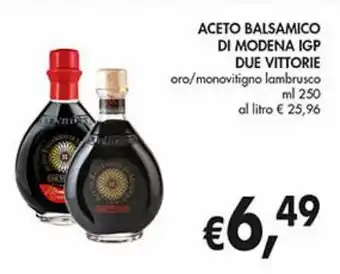 Aceto balsamico di modena igp due vittorie