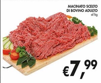 Macinato scelto di bovino adulto