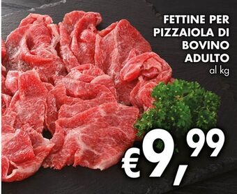 Supermercato Coal Fettine per pizzaiola di bovino adulto offerta