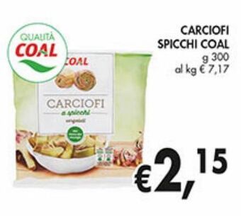 Supermercato Coal Carciofi spicchi coal offerta