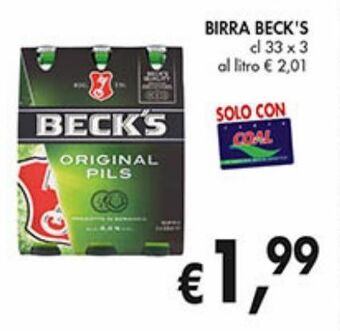 Supermercato Coal Birra beck's offerta