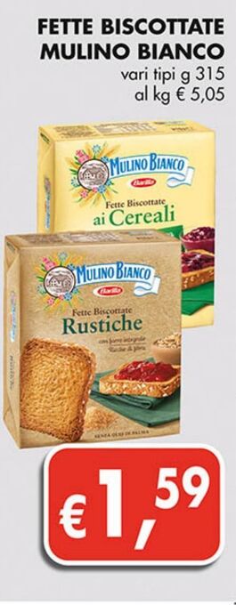 Supermercato Coal Fette biscottate mulino bianco offerta