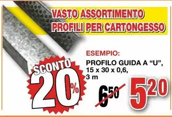 Mondo Brico Wasto assortimento profili per cartongesso offerta