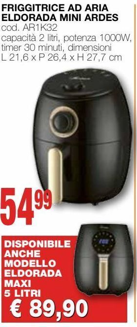Mondo Brico Friggitrice ad aria eldorada mini ardes offerta