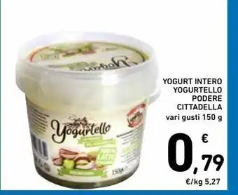 Spazio Conad Yogurt intero yogurtello podere cittadella offerta