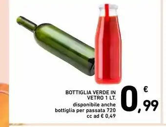 Spazio Conad Bottiglie verde in vetro offerta