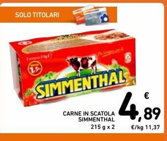 Spazio Conad Carne in scatola simmenthal offerta