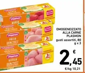 Spazio Conad Omogeneizzato alla carne plasmon offerta