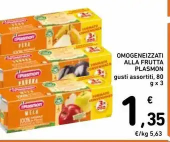 Spazio Conad Omogeneizzato alla frutta plasmon offerta
