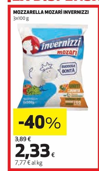 Coop Mozzarella mozarì invernizzi offerta