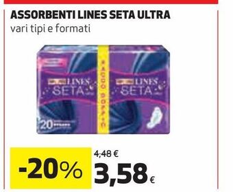 Coop Assorbenti lines seta ultra offerta